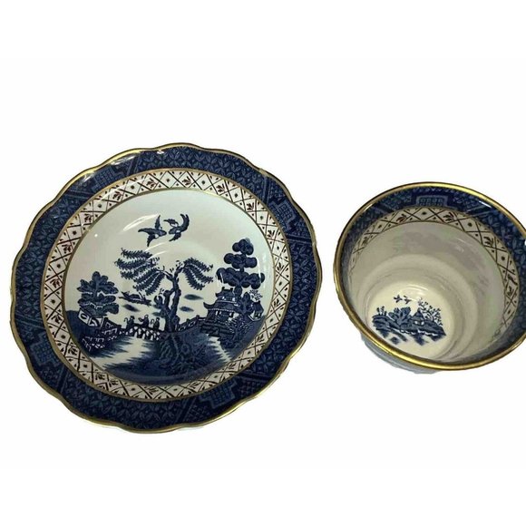 Cup & Saucer Set Real Old Willow by Booths with Gold Trim - Picture 3 of 7